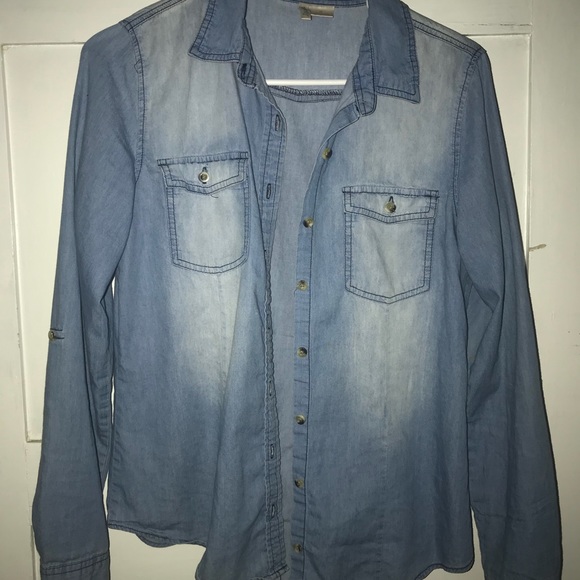 Passport washed denim shirt - Picture 1 of 2
